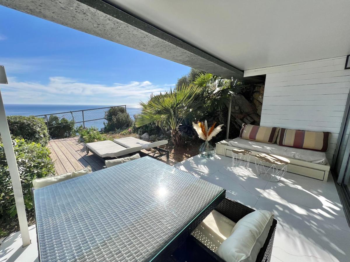 Luxueux Appartement - Vue Mer - Piscine - Free Parking - Monaco Cap-d'Ail Extérieur photo